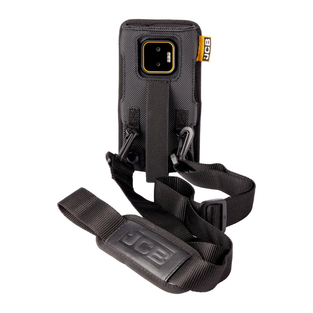 JCB E50 case shown with the JCB Leather Shoulder Strap (sold separately)