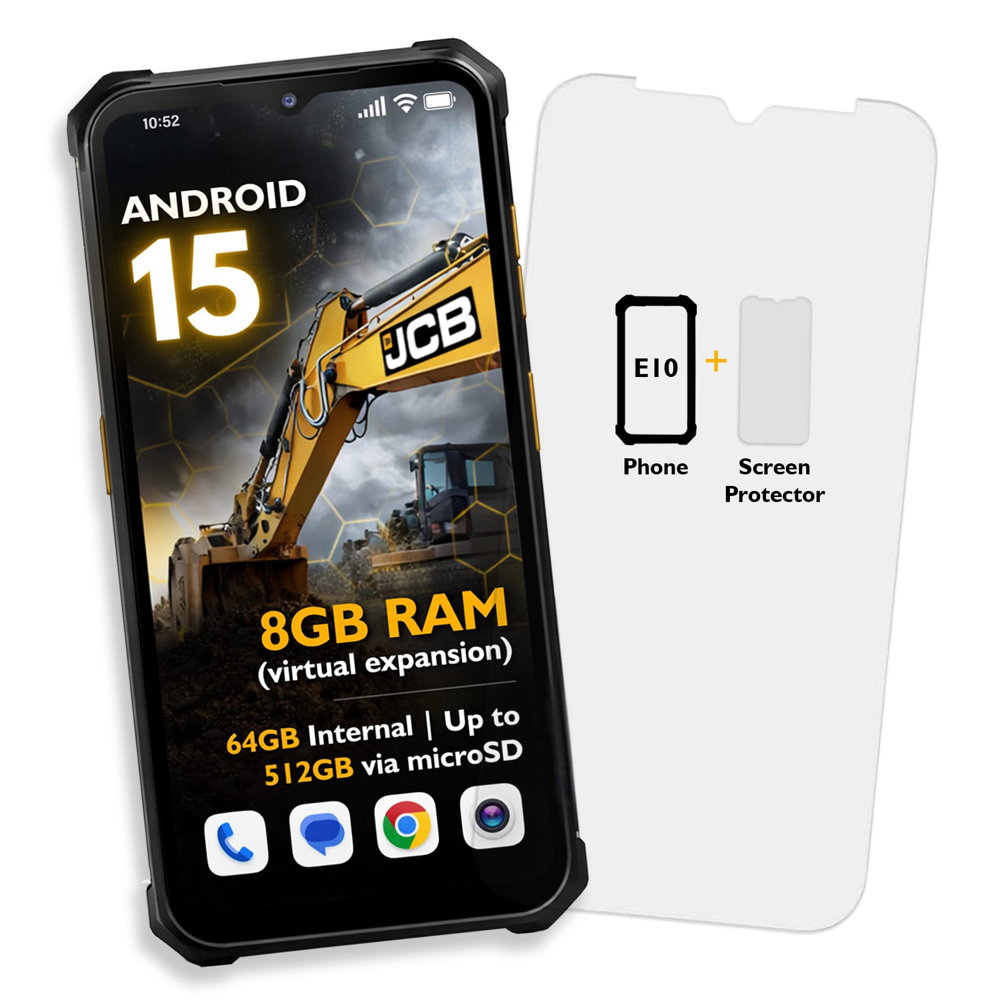 JCB Toughphone E10 + Screen Protector