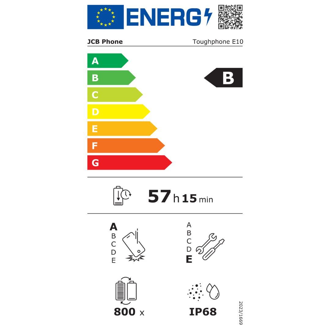 JCB Toughphone E10 + Displayschutzfolie