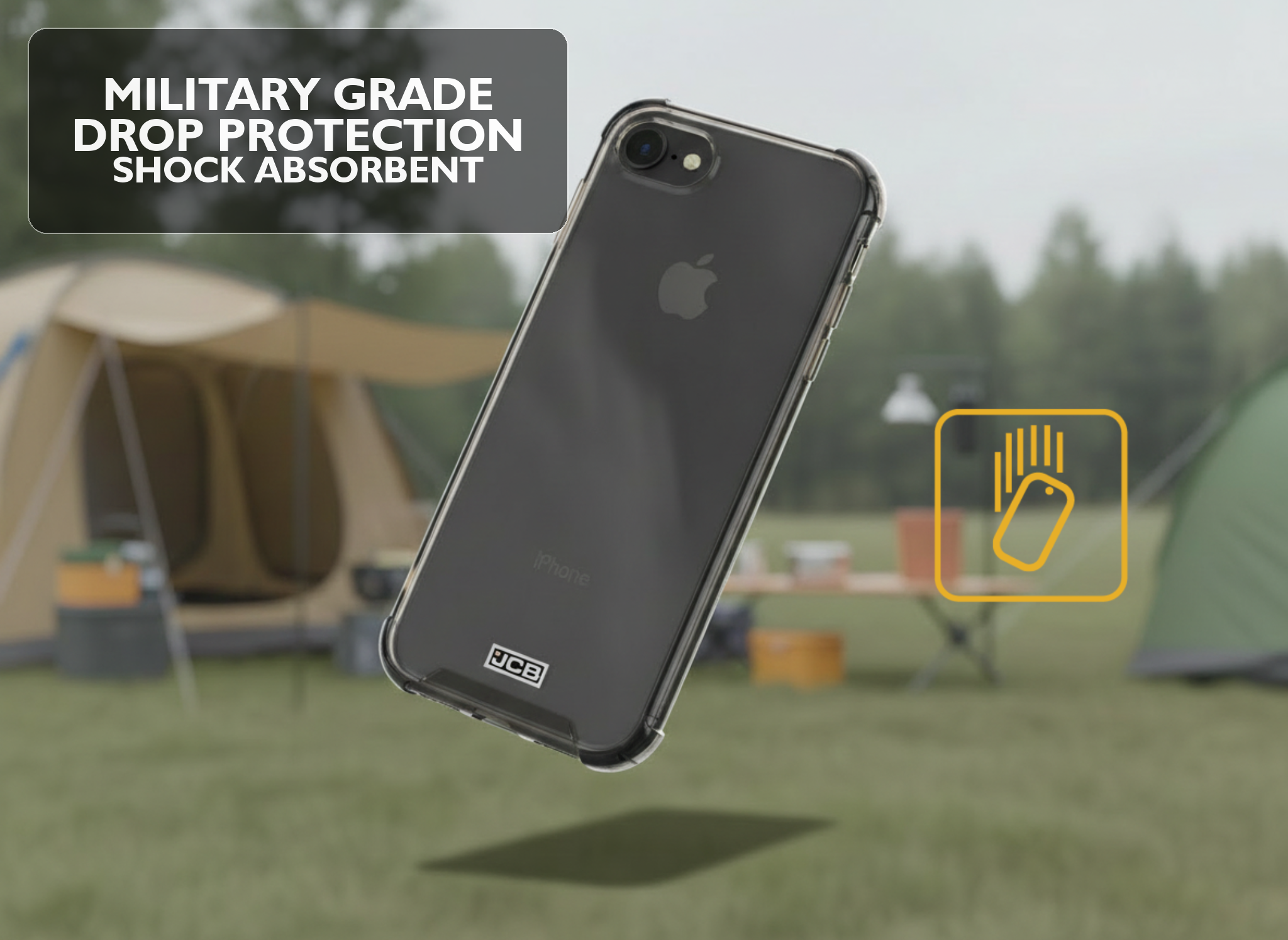 JCB Toughcase for iPhone 16e – Clear Rugged Shockproof Protective Case